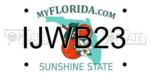 IJWB23 Florida License Plate