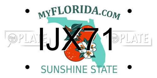 IJX71 Florida License Plate
