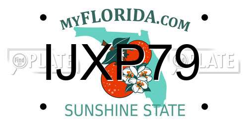 IJXP79 Florida License Plate