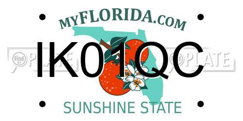 IK01QC Florida License Plate