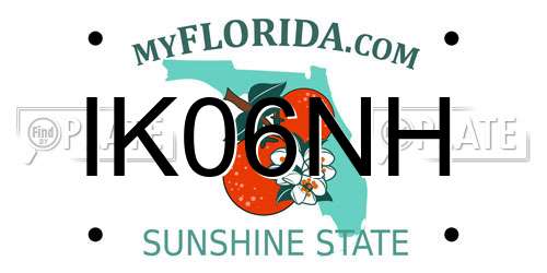 IK06NH Florida License Plate