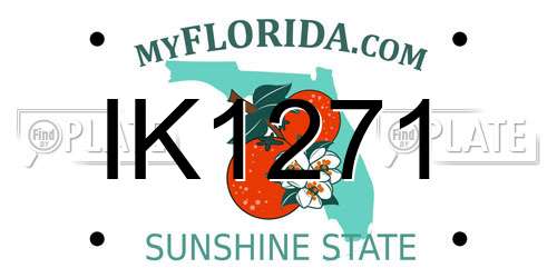IK1271 Florida License Plate