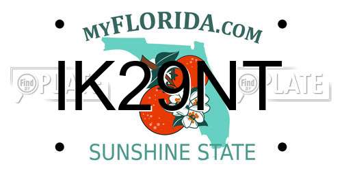 IK29NT Florida License Plate