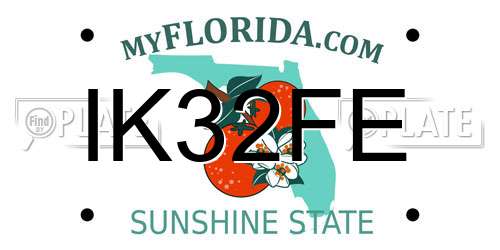 IK32FE Florida License Plate