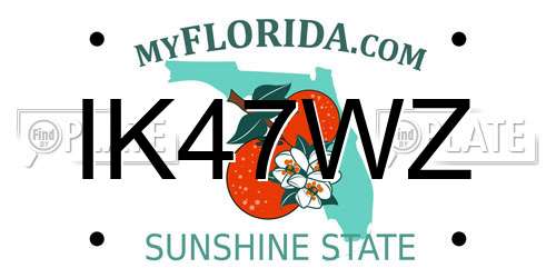 IK47WZ Florida License Plate
