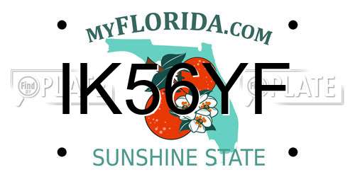 IK56YF Florida License Plate