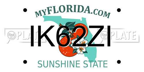 IK62ZI Florida License Plate