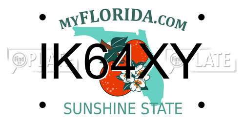 IK64XY Florida License Plate
