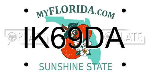 IK69DA Florida License Plate