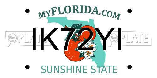 IK72YI Florida License Plate