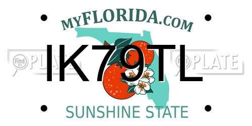 IK79TL Florida License Plate