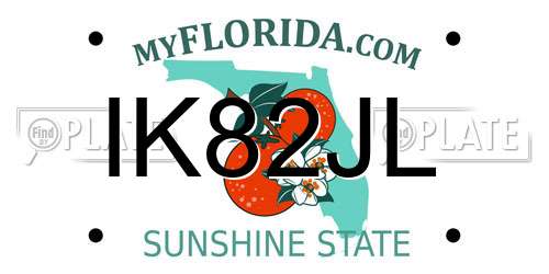 IK82JL Florida License Plate