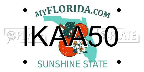 IKAA50 Florida License Plate