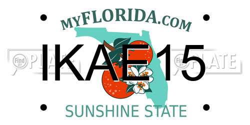 IKAE15 Florida License Plate