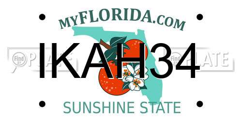 IKAH34 Florida License Plate