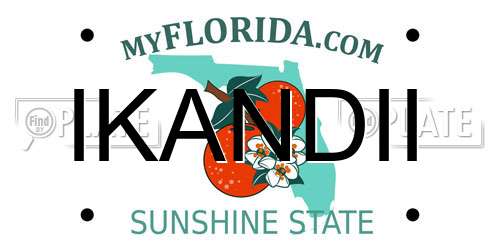 IKANDII Florida License Plate