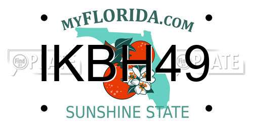 IKBH49 Florida License Plate