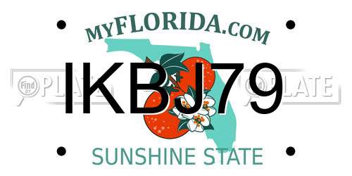 IKBJ79 Florida License Plate