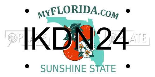 IKDN24 Florida License Plate
