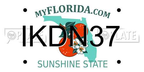 IKDN37 Florida License Plate