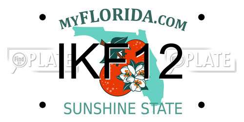 IKF12 Florida License Plate