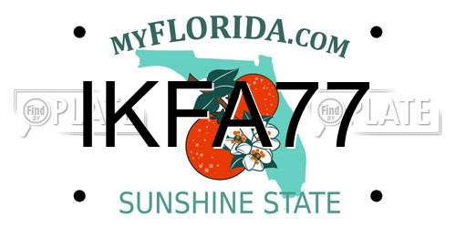 IKFA77 Florida License Plate