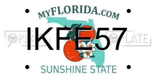 IKFE57 Florida License Plate