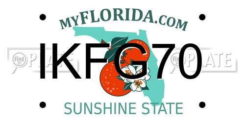 IKFG70 Florida License Plate
