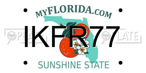 IKFR77 Florida License Plate