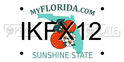IKFX12 Florida License Plate