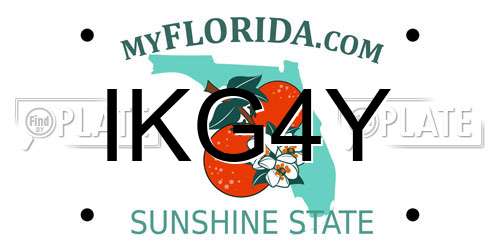 IKG4Y Florida License Plate