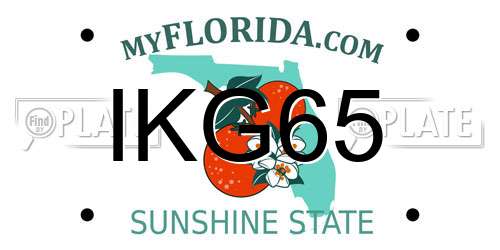 IKG65 Florida License Plate
