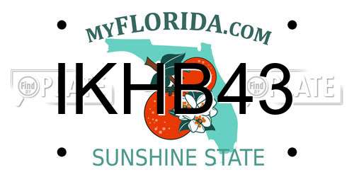 IKHB43 Florida License Plate
