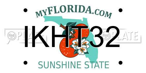 IKHT32 Florida License Plate