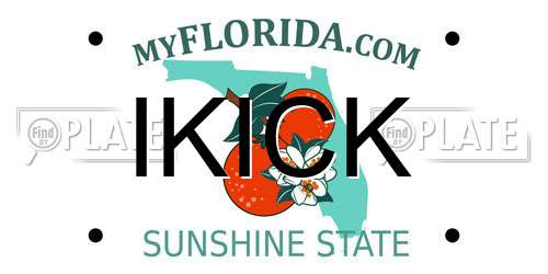 IKICK Florida License Plate