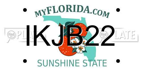 IKJB22 Florida License Plate