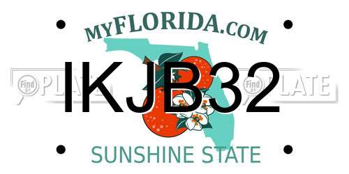 IKJB32 Florida License Plate