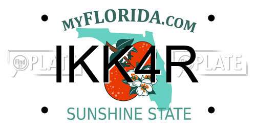 IKK4R Florida License Plate