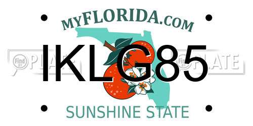 IKLG85 Florida License Plate