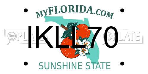 IKLL70 Florida License Plate
