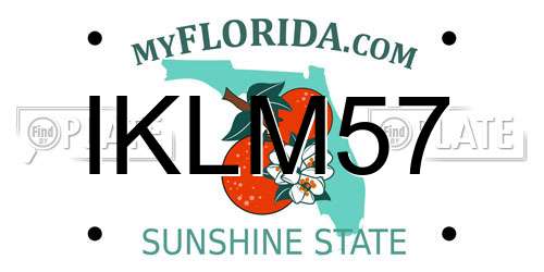 IKLM57 Florida License Plate