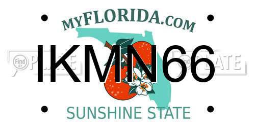 IKMN66 Florida License Plate