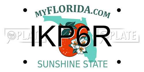 IKP6R Florida License Plate