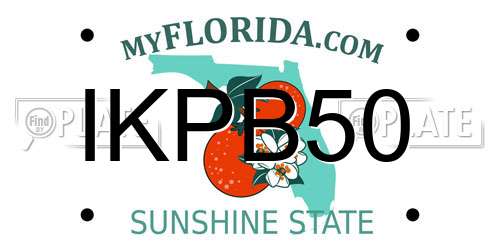 IKPB50 Florida License Plate
