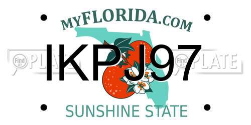 IKPJ97 Florida License Plate