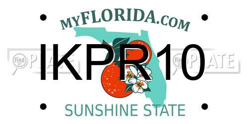 IKPR10 Florida License Plate
