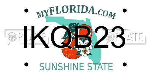 IKQB23 Florida License Plate