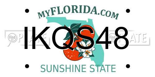 IKQS48 Florida License Plate