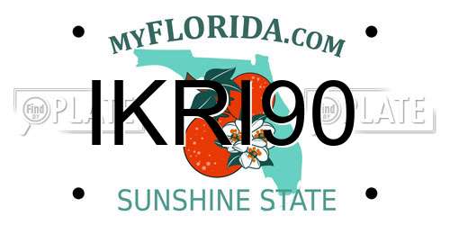 IKRI90 Florida License Plate