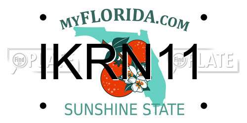 IKRN11 Florida License Plate